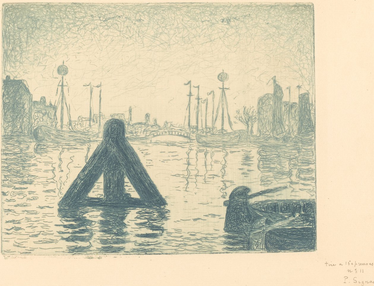 Haven in Nederland - Vlissingen door Paul Signac