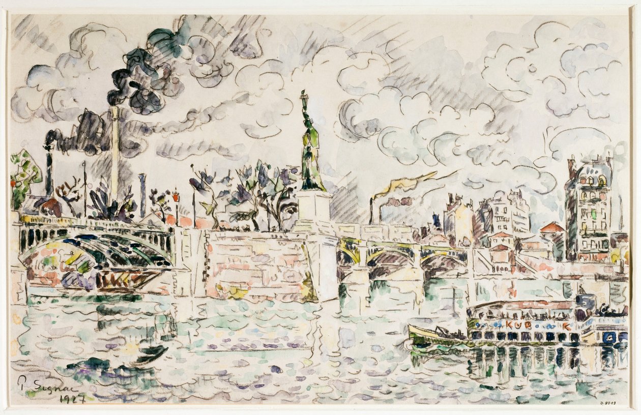 De Grenelle-brug in 1927. door Paul Signac