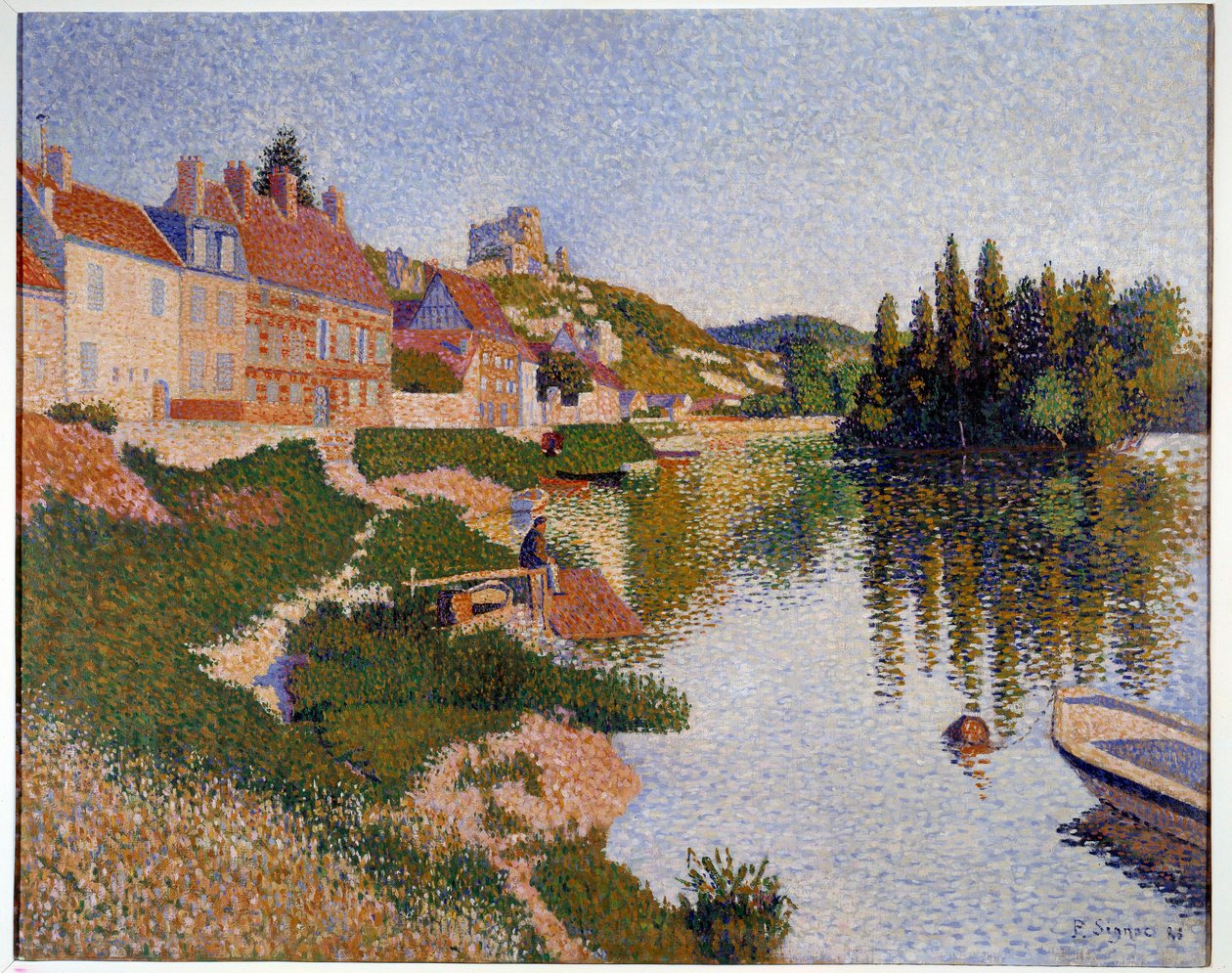 Les Andelys, de oever door Paul Signac