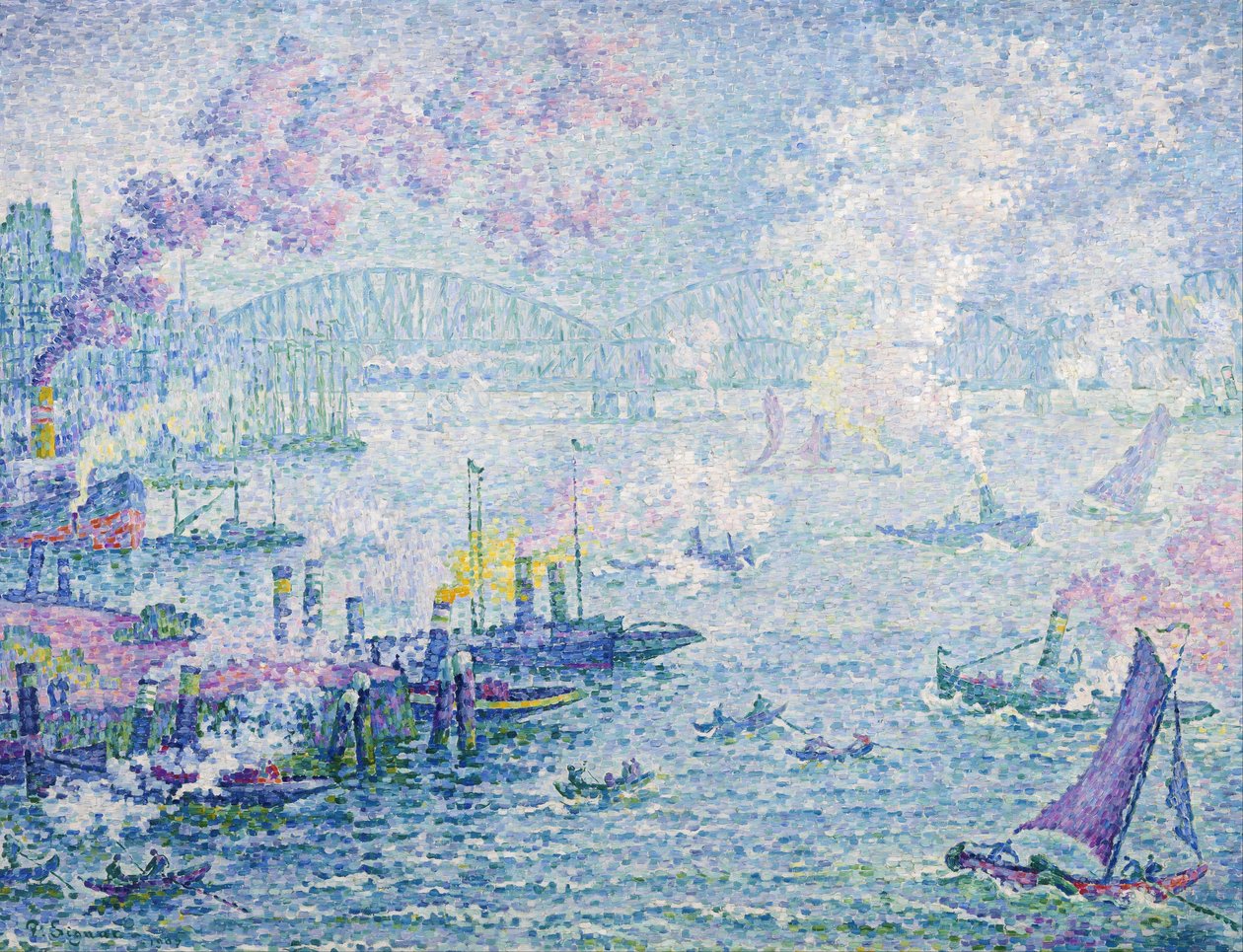 De haven van Rotterdam door Paul Signac