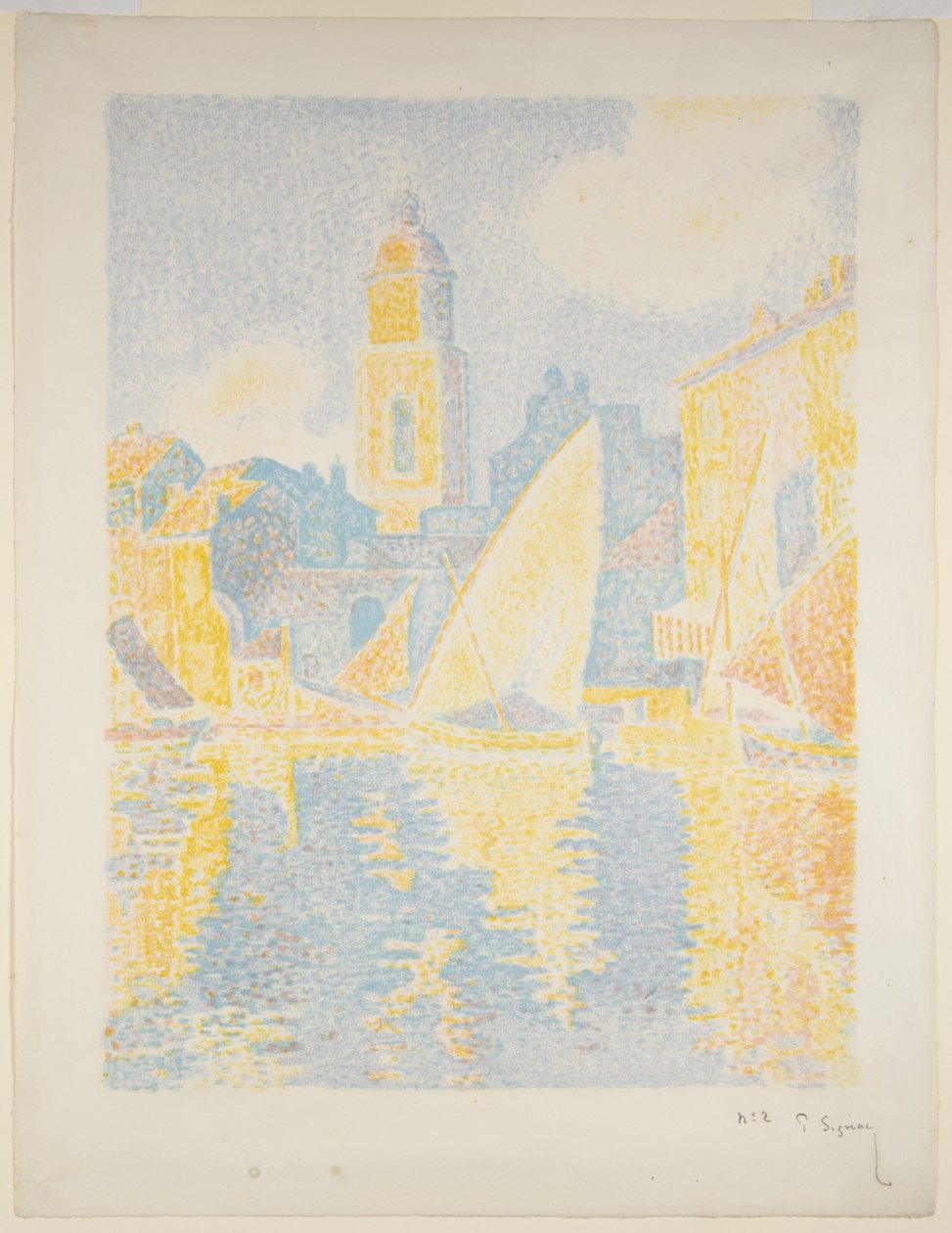 De haven van Saint-Tropez II door Paul Signac