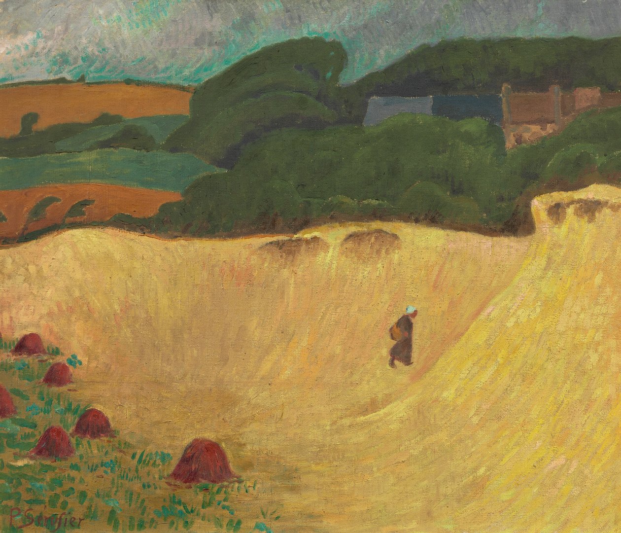 Het strand van Les Grands Sables bij Le Pouldu door Paul Sérusier