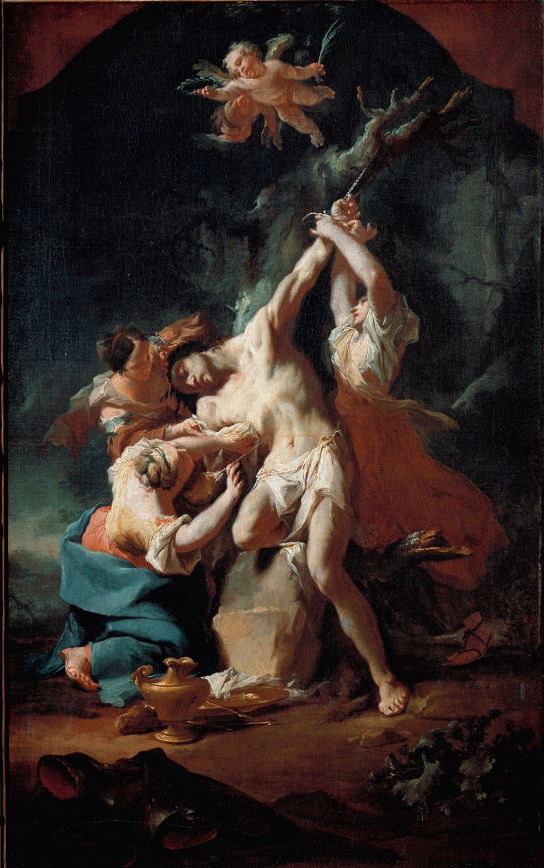 Het martelaarschap van Sint Sebastiaan door Paul Troger