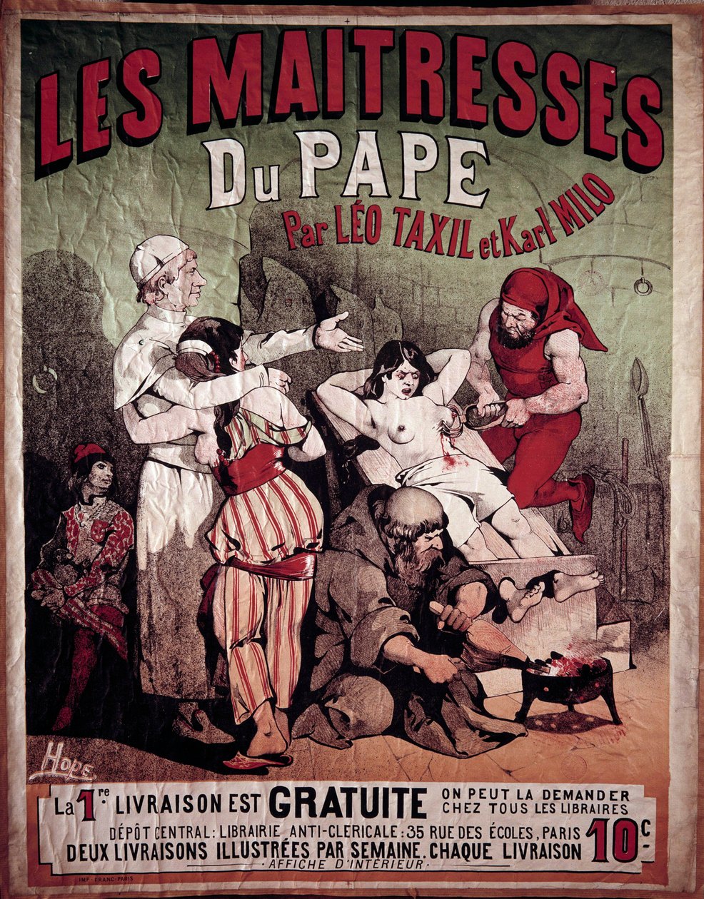 Poster voor "De Meesteressen van de Paus" door Paul Verlaine