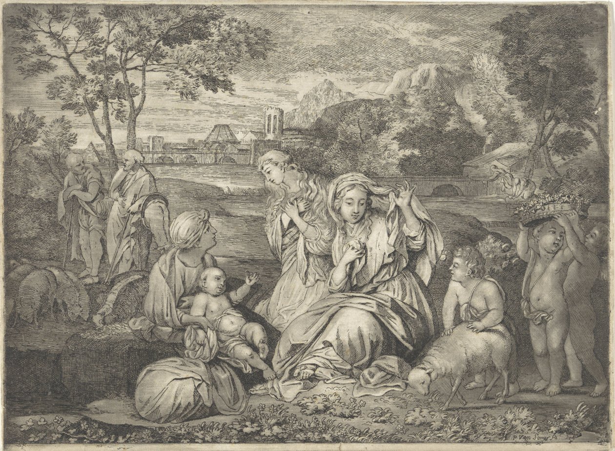 Mozes in het biezen mandje door Paul van Somer (II)