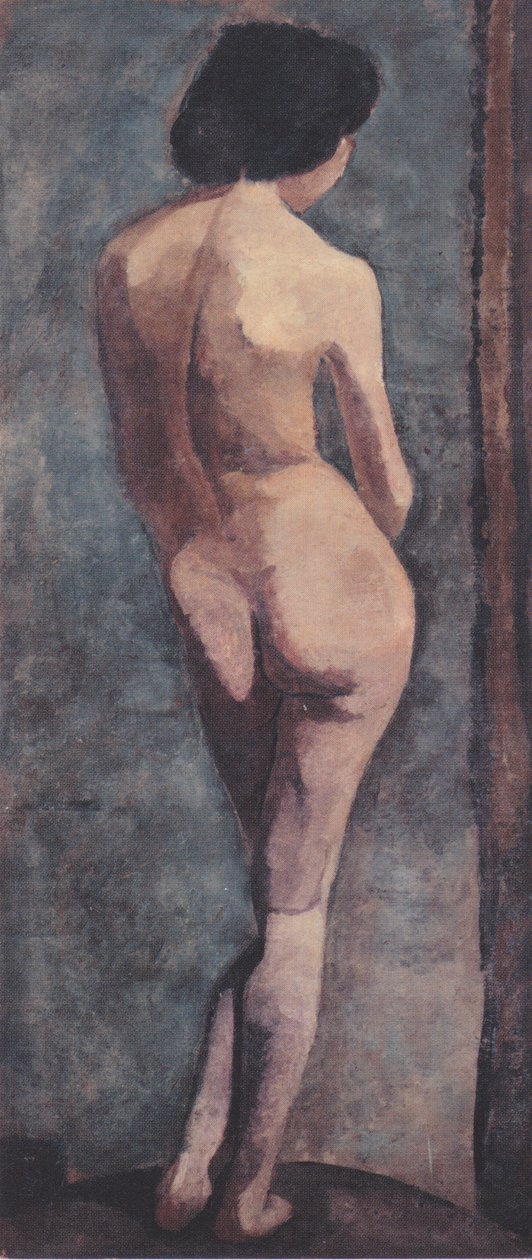 Staande vrouwelijke rugnaakt door Paula Modersohn Becker