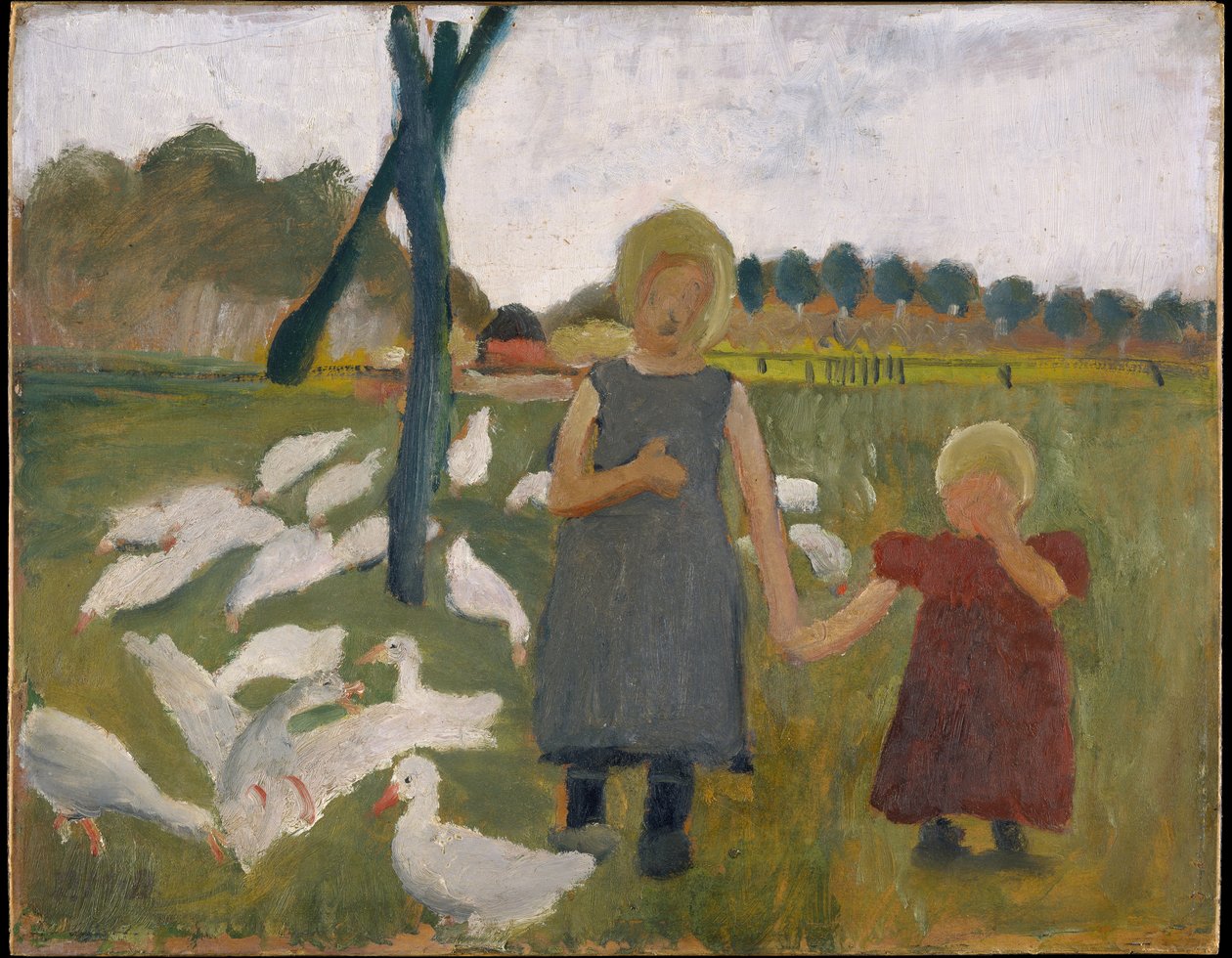 Kinderen met ganzen door Paula Modersohn-Becker