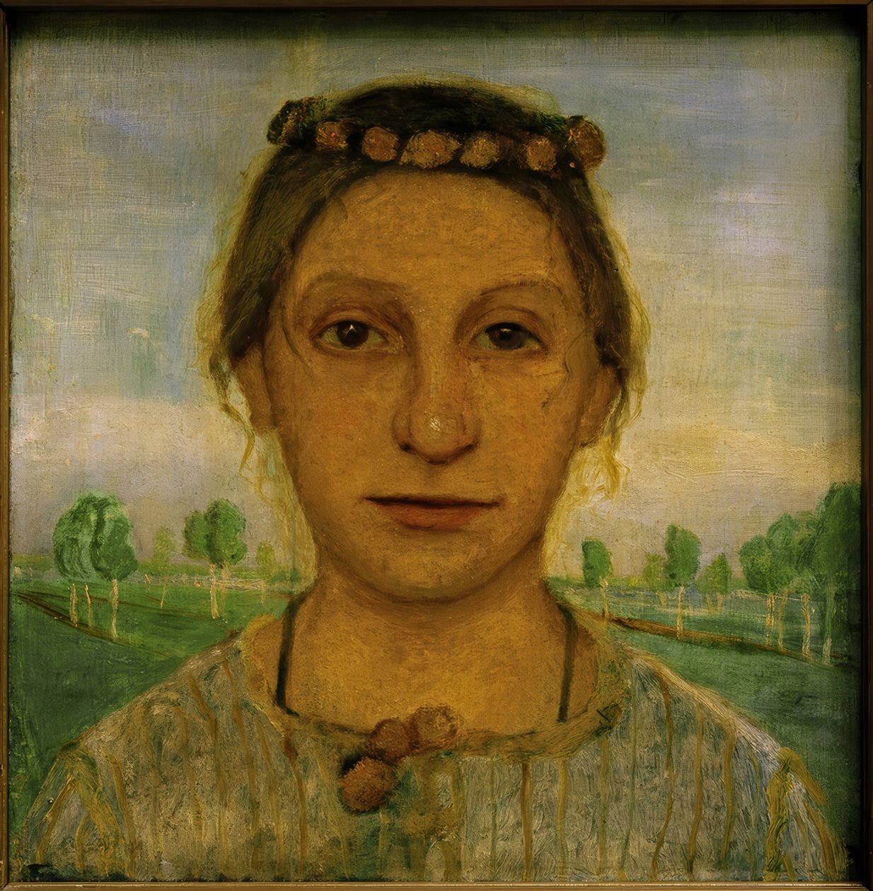 Portret van de Zus Herma door Paula Modersohn-Becker