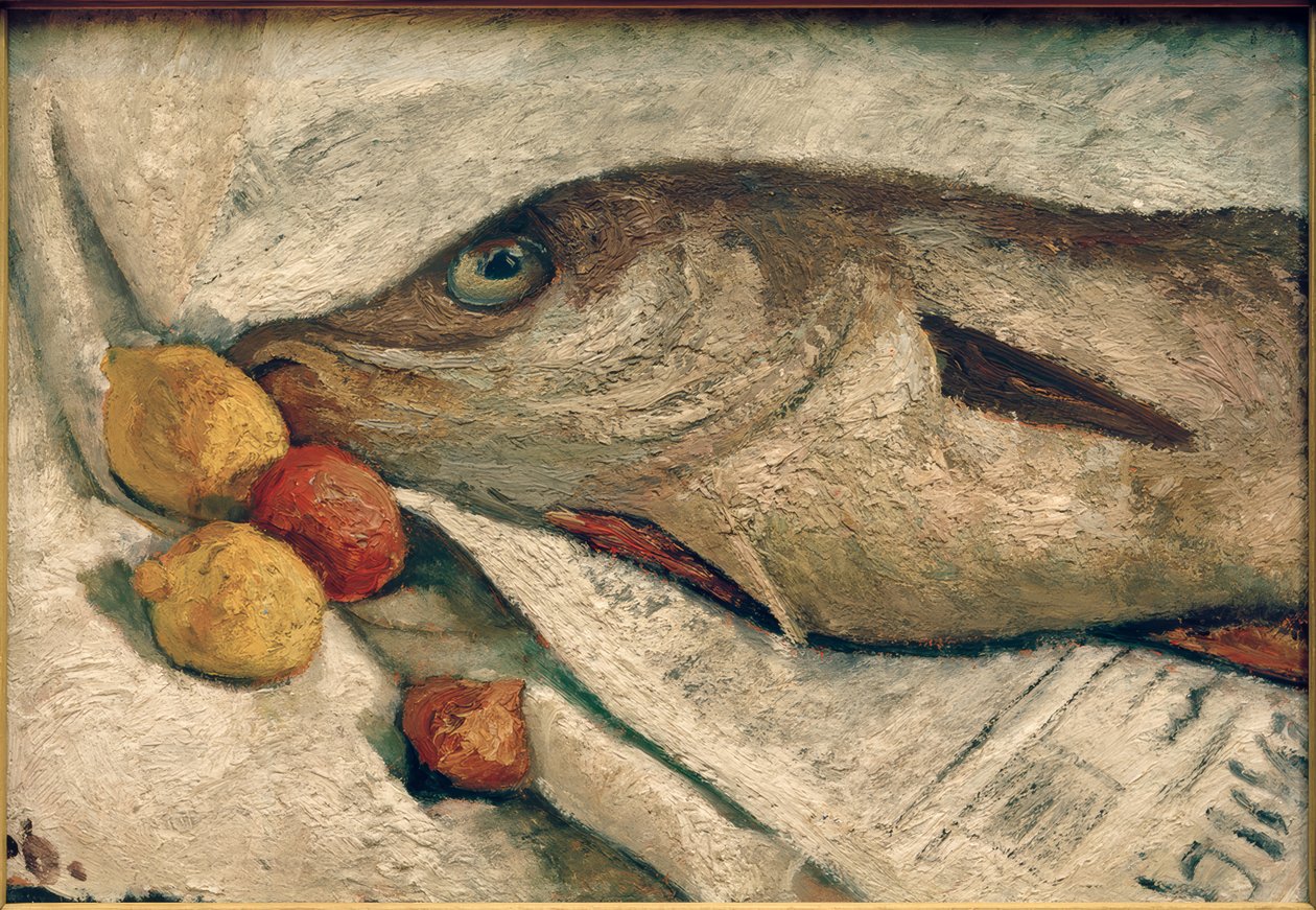 Stilleven met schelvis door Paula Modersohn-Becker