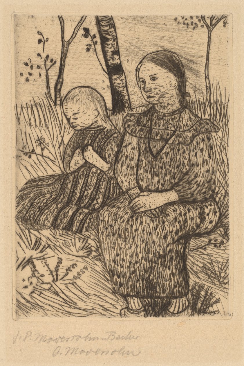 Twee boerinnen door Paula Modersohn Becker