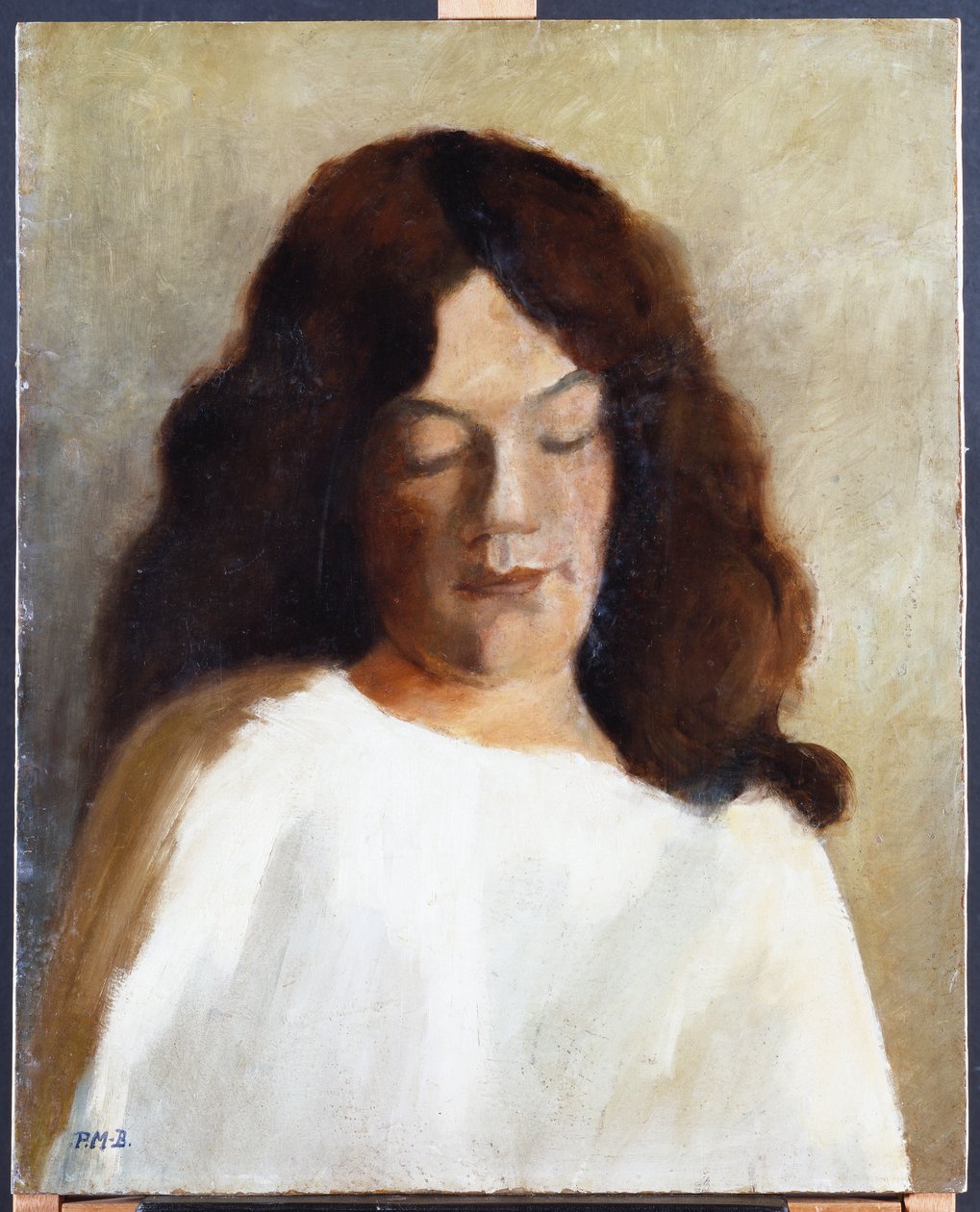 Jonge vrouw met los haar, ca. 1897 door Paula Modersohn-Becker