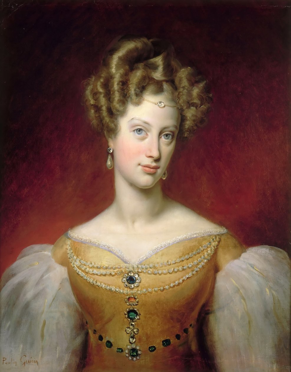 Prinses Caroline van Napels en Sicilië, Hertogin van Berry door Paulin Guérin
