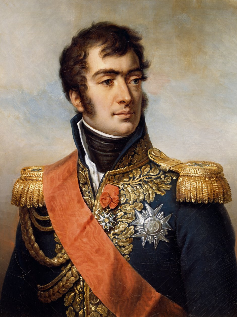Portret van Auguste Frederic Louis Viesse de Marmont door Paulin Jean Baptiste Guerin