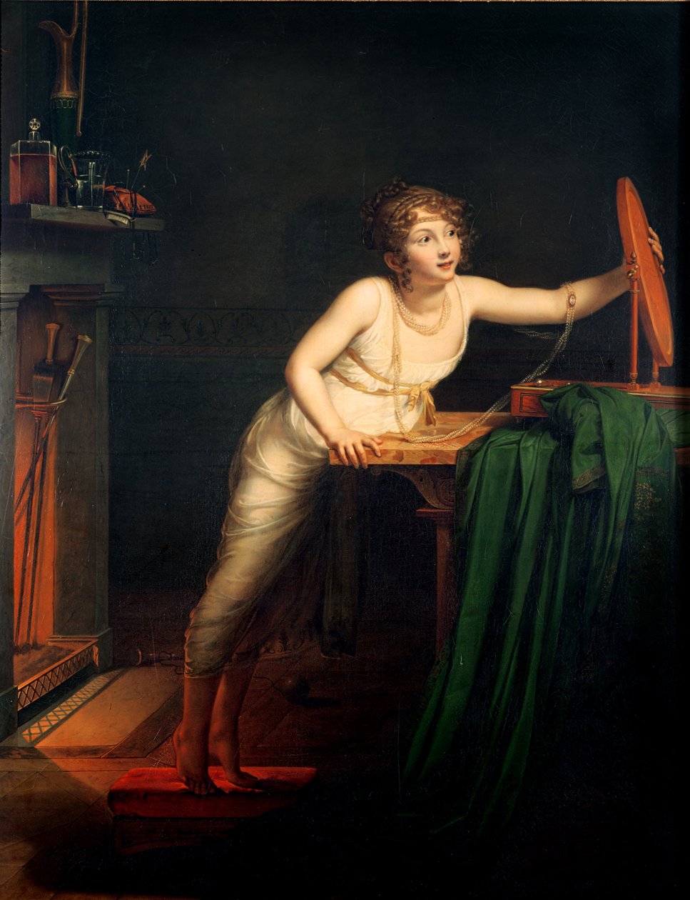 Het eerste gevoel van koketterie, 1804 door Pauline Auzou