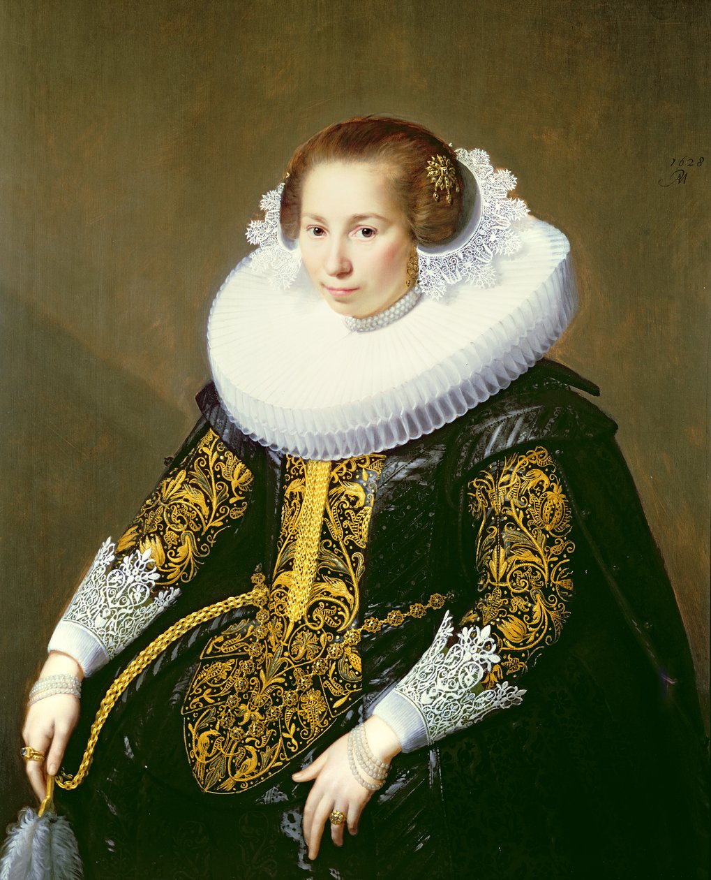 Portret van mevrouw van Voorst door Paulus Moreelse