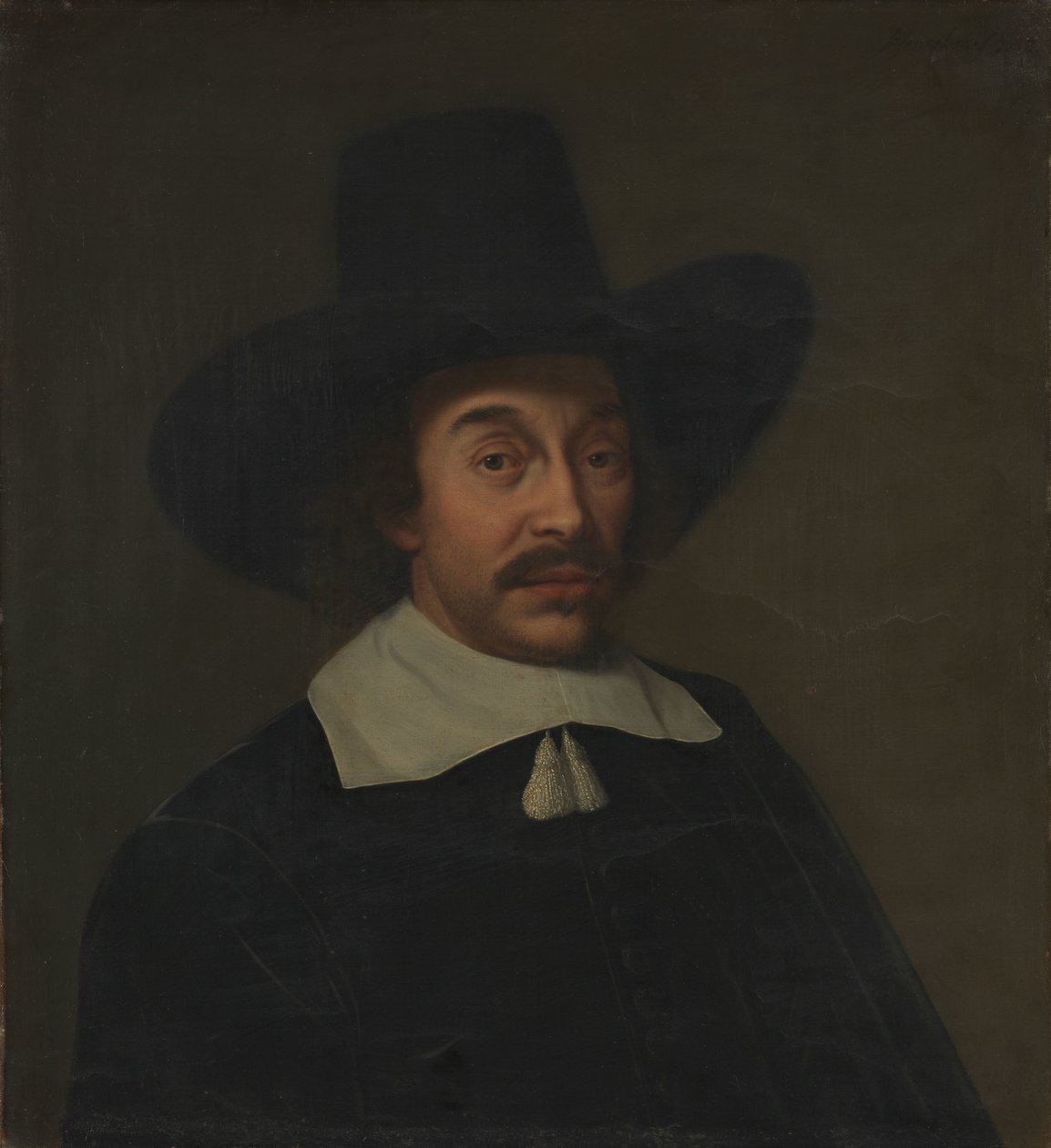 Portret van een man, mogelijk Jan de Hooghe (1608-1682) door Paulus Hennekyn