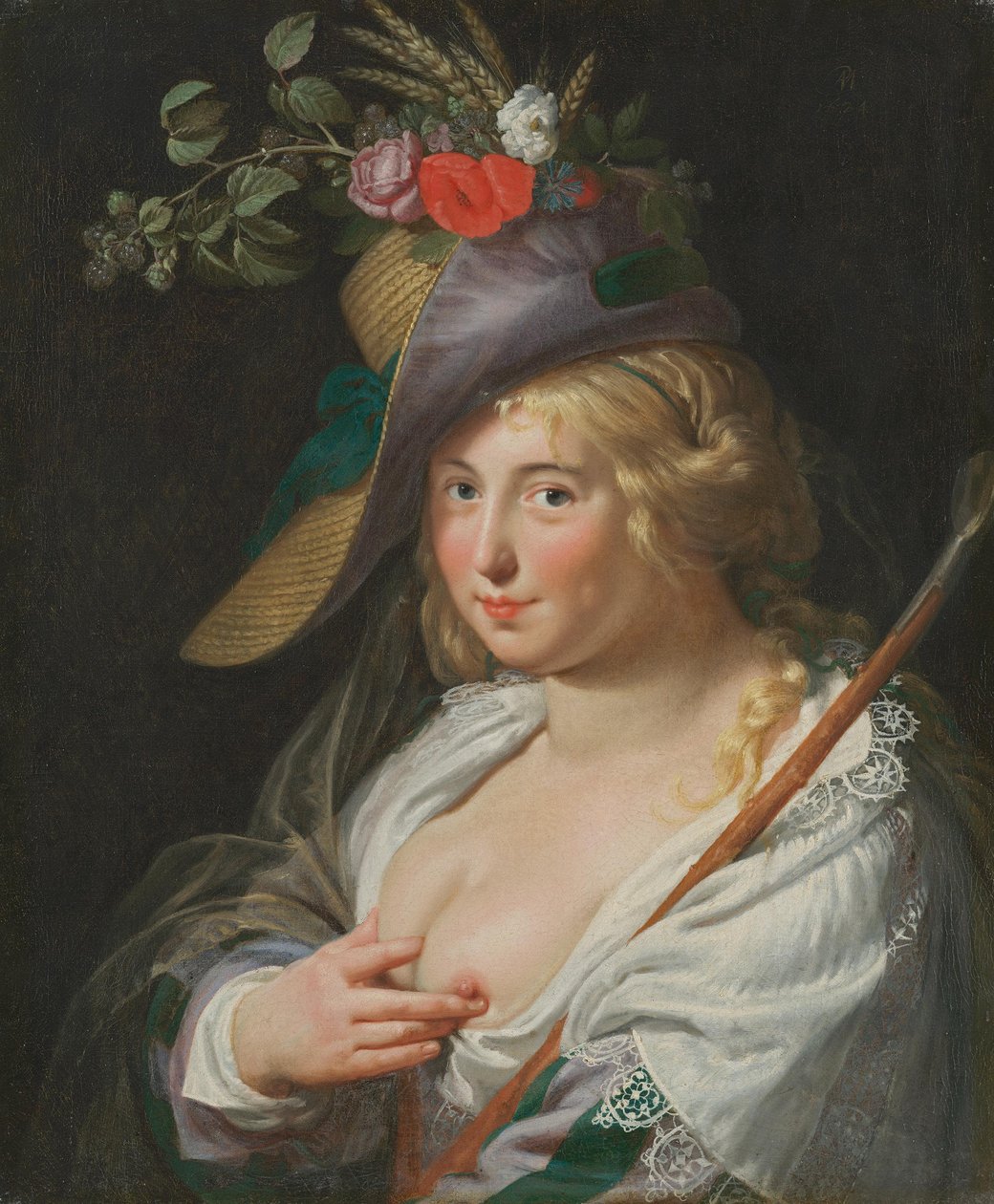 De blonde herderin door Paulus Moreelse