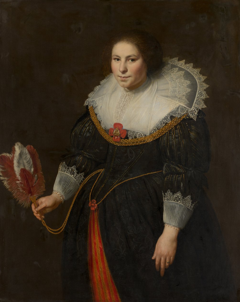 Portret van een dame door Paulus Moreelse