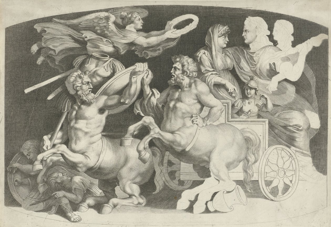 Camee met de triomf van Germanicus en Agrippina door Paulus Pontius (attributed to)