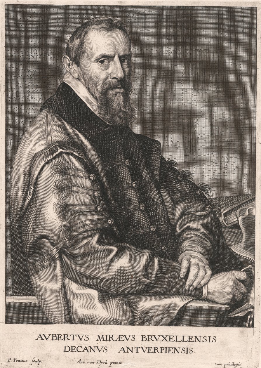 Aubertus Miræus Bruxellensis, Decanus Antuerpiensis door Paulus Pontius