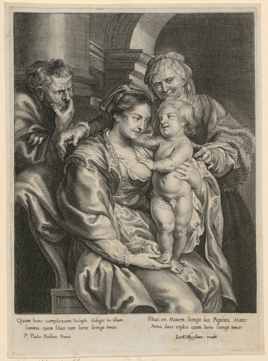 Heilige Familie met Anna door Paulus Pontius