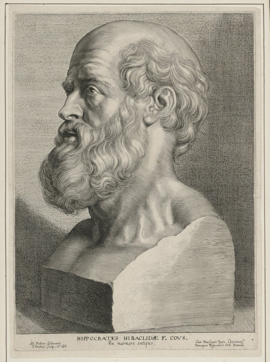 Hippocrates door Paulus Pontius