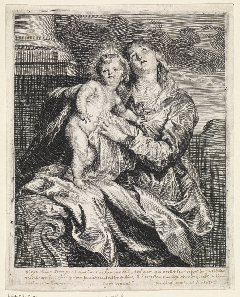 Maria met het Christuskind door Paulus Pontius