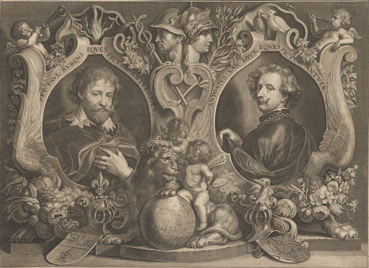 Paulus Pontius - Antonius Van Dyck Eques en Peter Paul Rubens Eques - Google Art Project door Paulus Pontius