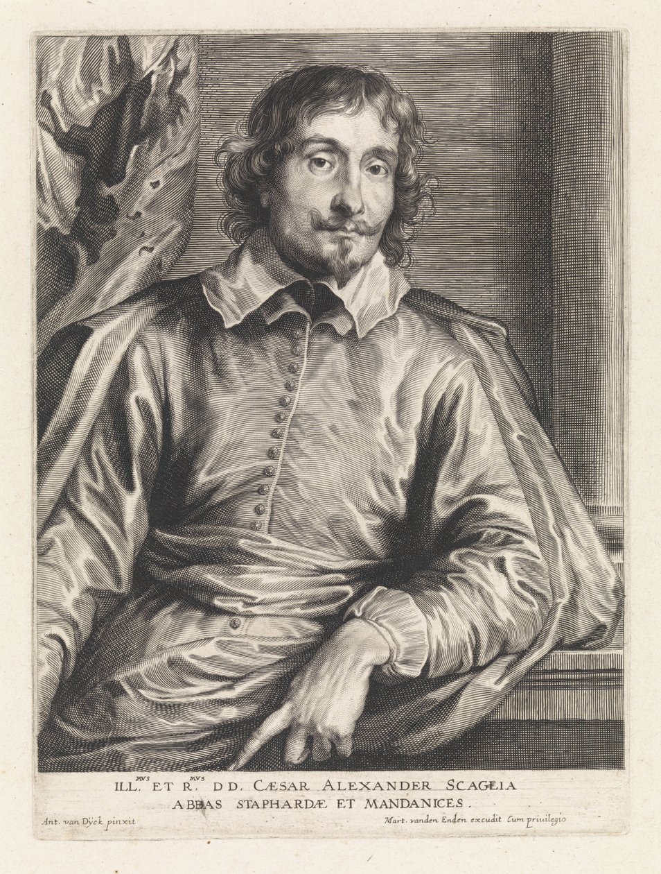 Portret van Cesare Alessandro Scaglia door Paulus Pontius