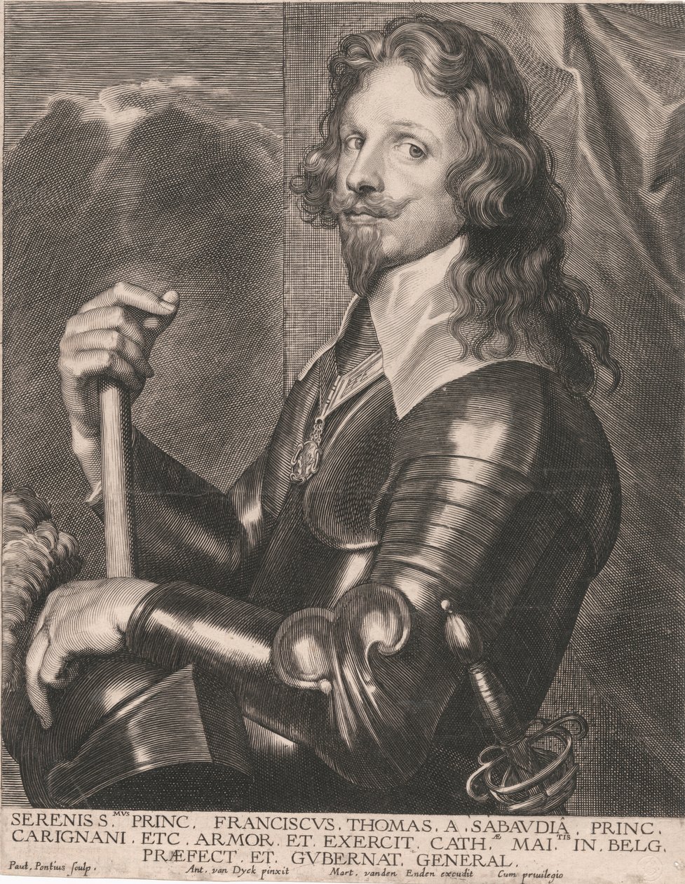 Serenissmus Princ. Franciscus Thomas a Sabaudia, Princ. Carignani, etc. Armor et Exercit, door Paulus Pontius