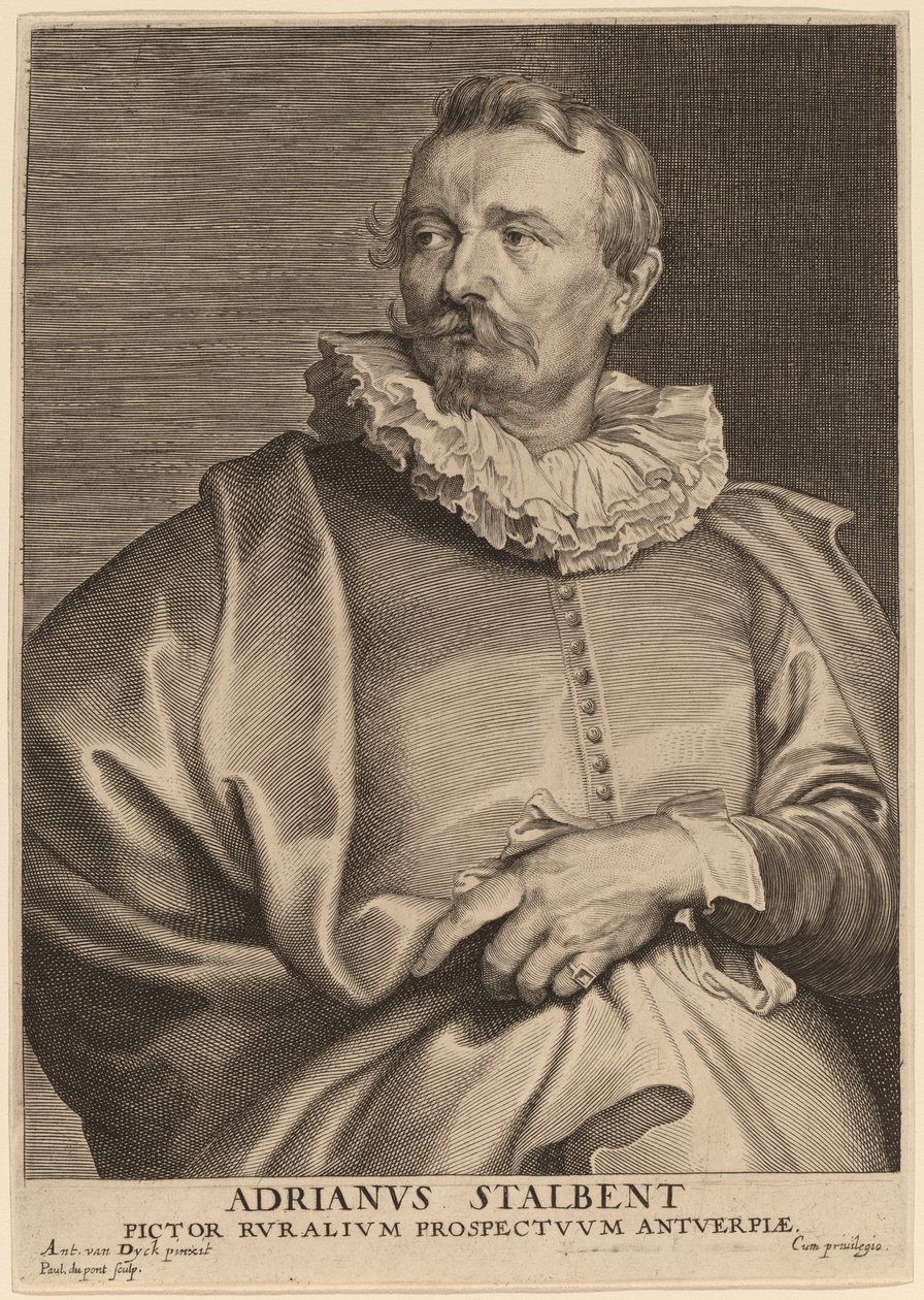 Adriaen van Stalbemt door Paulus Pontius after Sir Anthony van Dyck