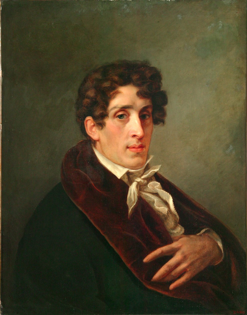 Portret van de kunstenaar Graaf Fyodor Petrovich Tolstoy 1783-1873, 1809 door Pavel Nikolayevich Michaylov