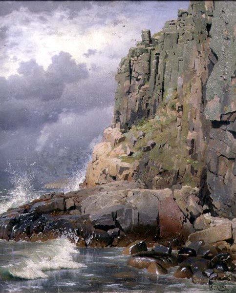 Kustlandschap met Kliffen door Peder Monsted