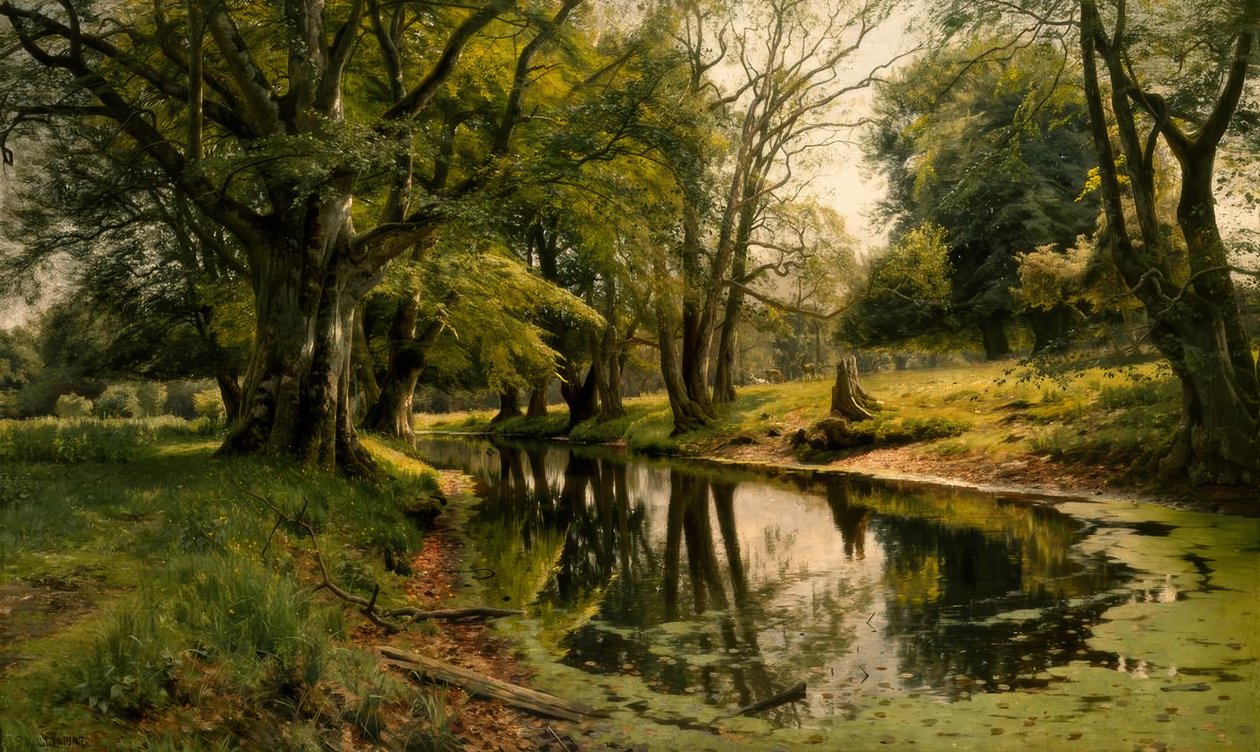 Stil Water in het Bos door Peder Monsted