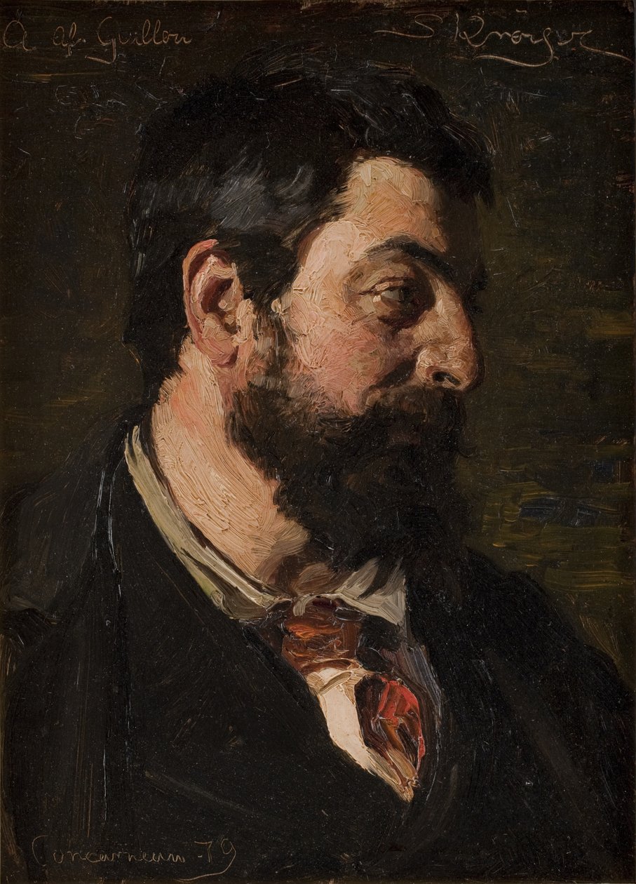 Portret van de Franse schilder Alfred Guillou door Peder Severin Krøyer