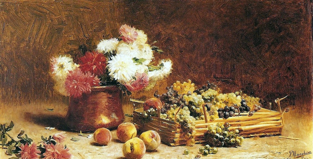 Fruit en bloemen door Pedro Alexandrino Borges