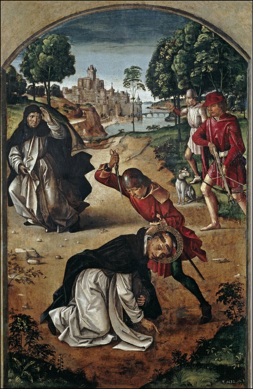 De dood van Sint Petrus van Verona, 1493-1499 door Pedro Berruguete