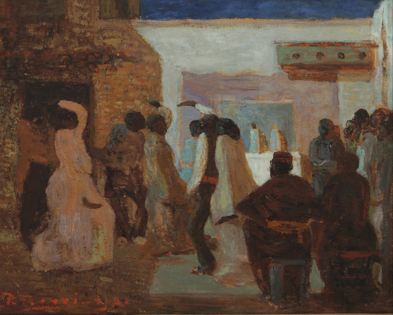 Candombe of Candombe onder de maan door Pedro Figari