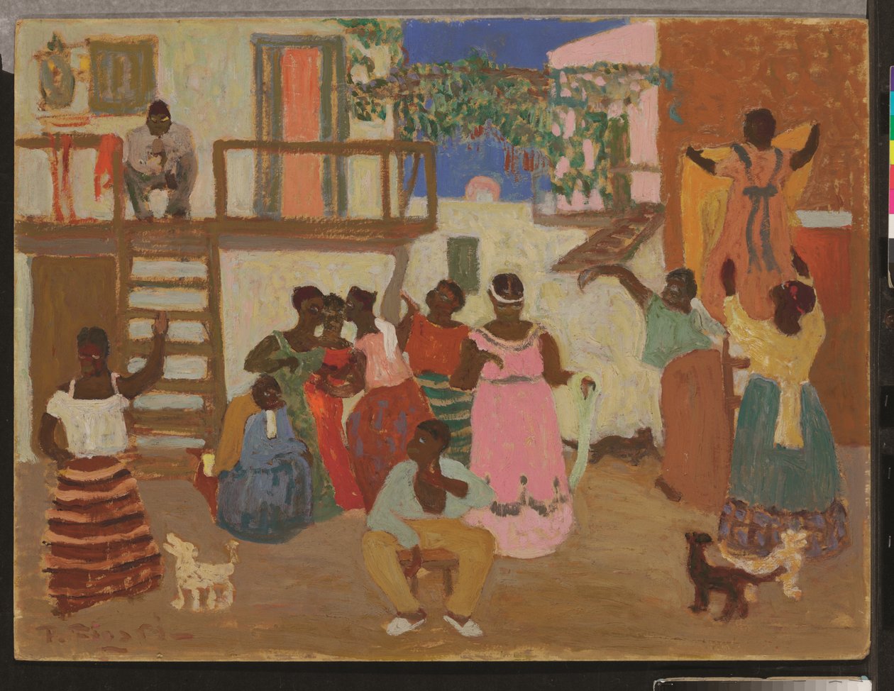 Preparando el candombe (Decoratie), c. 1935 door Pedro Figari