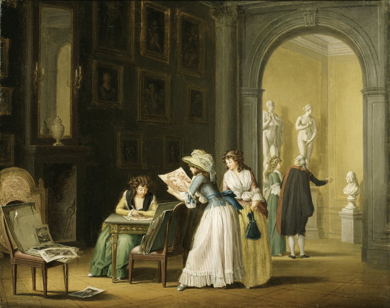 Interieur uit een Kunstcollectie door Pehr Hilleström