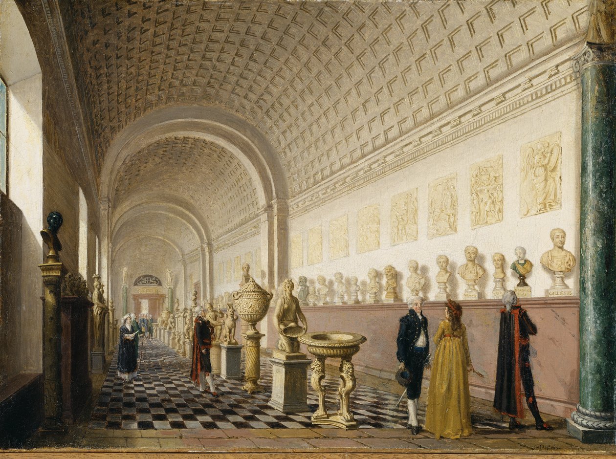 De Binnenste Galerij van het Koninklijk Museum in het Koninklijk Paleis, Stockholm, 1796 door Pehr Hilleström