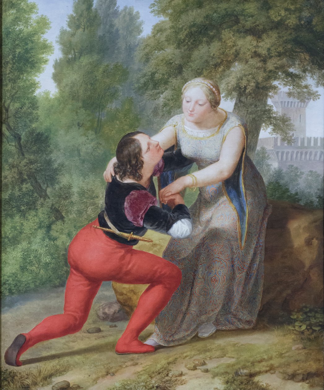 Orombello en Beatrice di Tenda in het kasteel van Binasco door Pelagio Palagi