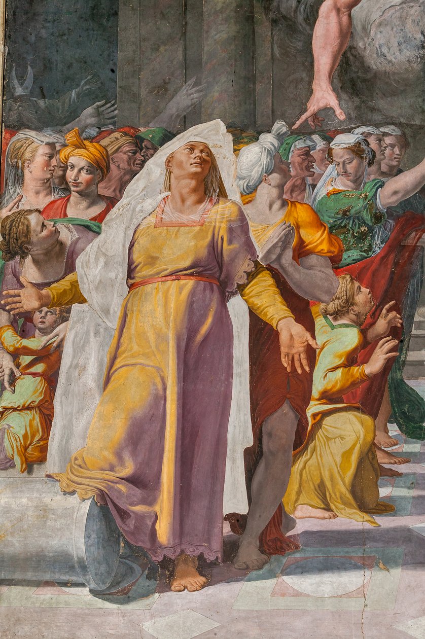 De aankondiging van de komst van de Doper, Poggi-kapel door Pellegrino Tibaldi