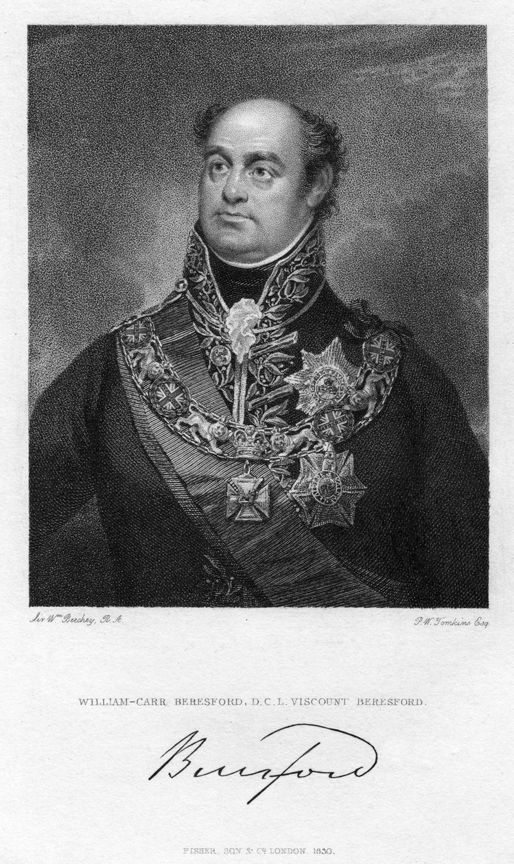 William Beresford, 1e Burggraaf Beresford, Britse soldaat en politicus door Peltro William Tomkins