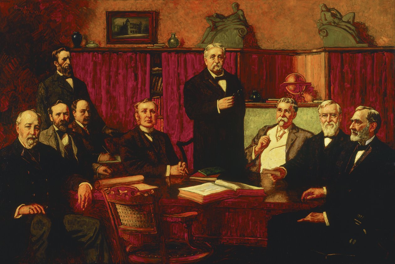Eerste raad van bestuur van het Detroit Museum of Art door Percy Ives