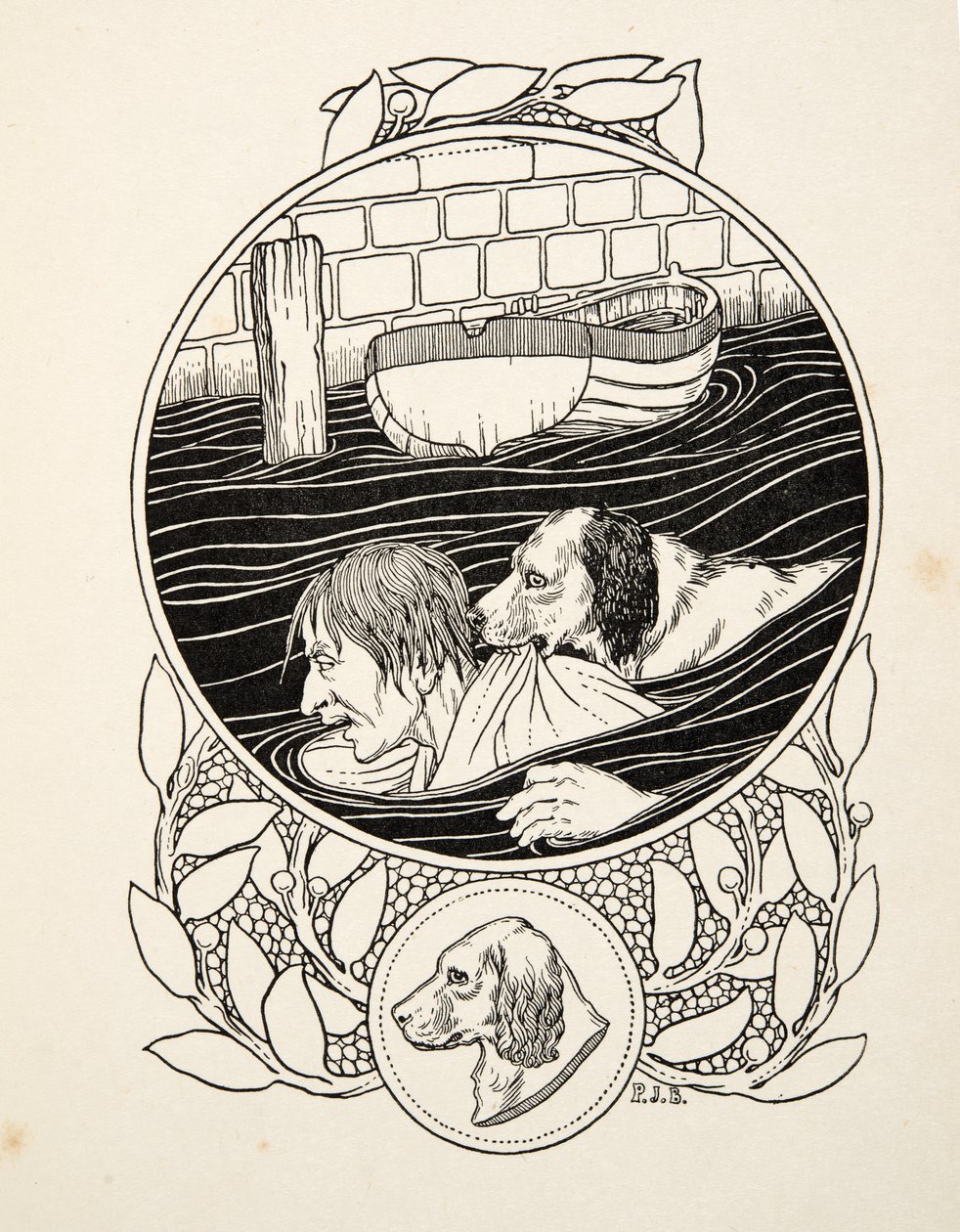 Een Edelmoedige Wraak, uit Honderd Anekdotes van Dieren, uitgegeven 1924 door Percy J. Billingshurst