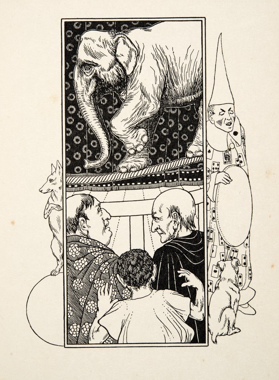 Olifant Touwdansen, uit Honderd Anekdotes van Dieren, uitgegeven 1924 door Percy J. Billingshurst