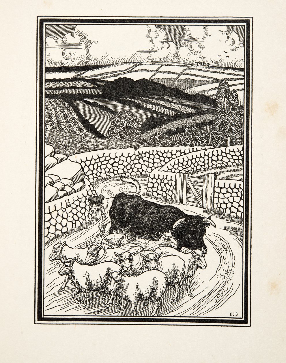 Naar de markt gaan, uit Honderd anekdotes van dieren, pub. 1924 door Percy J. Billingshurst