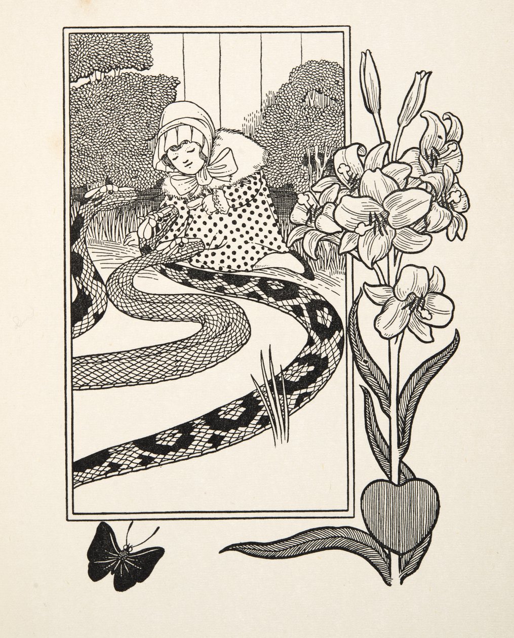 Kinderlijke fascinatie, uit Honderd anekdotes van dieren, pub. 1924 door Percy J. Billingshurst