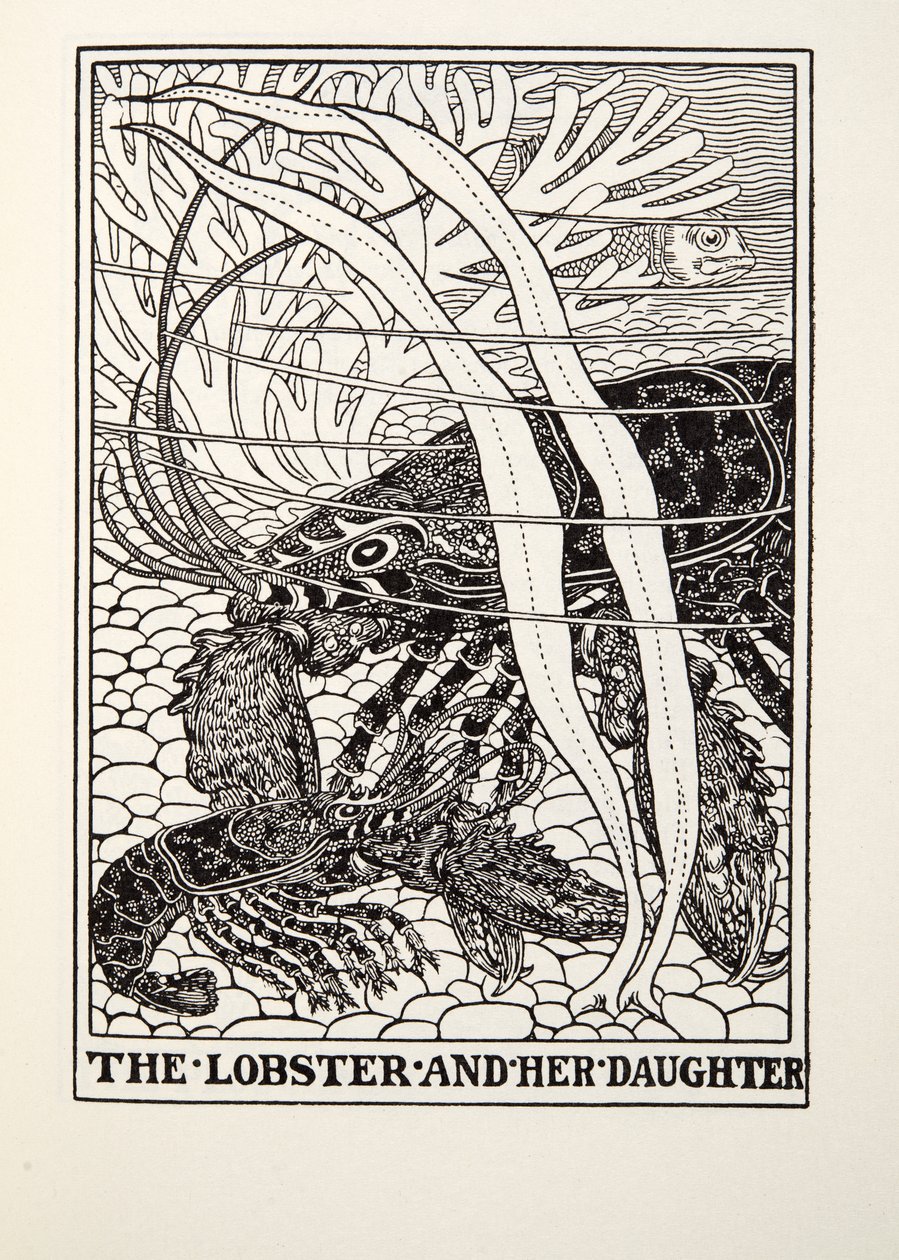 De Kreeft en haar Dochter, uit Fontaine Fabels, uitgegeven 1905 door Percy J. Billingshurst